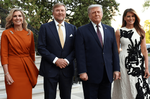 Máxima Zorreguieta y el rey Guillermo fueron recibidos por Donald Trump en la Casa&nbsp;Blanca