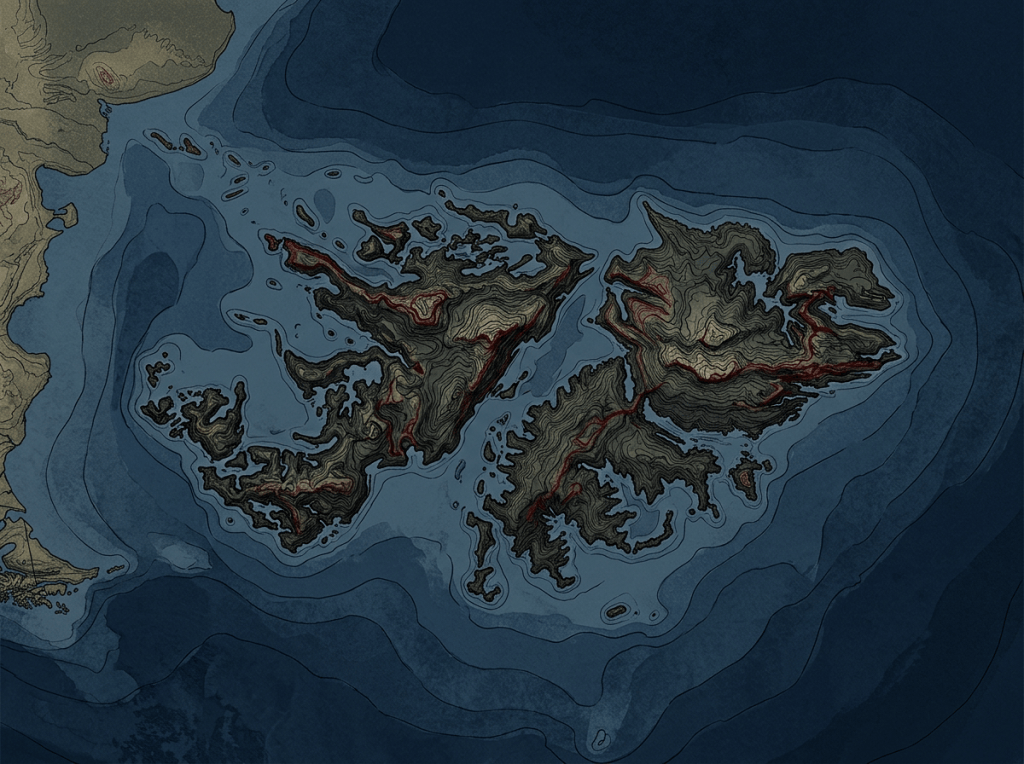 Editorial map of Malvinas Islands